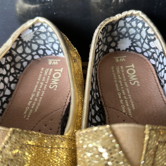 Toms Alpargata Gold Flitter W6 - Picture 7 of 7